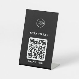 QR-code om te betalen scannen Reclamebord Met Voetstuk