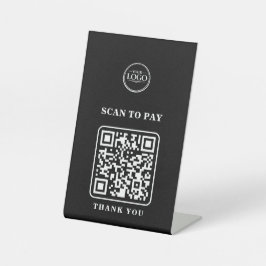 QR-code om te betalen scannen Reclamebord Met Voetstuk