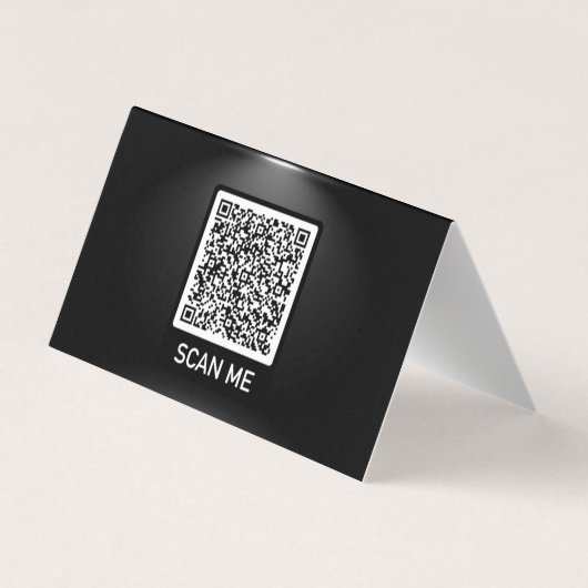 QR-code Onder Spotlight Black Gold Visitekaartje (Achterkant)