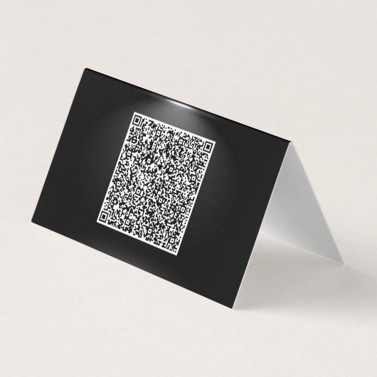 QR-code onder Spotlight Golden Black Visitekaartje (Achterkant)