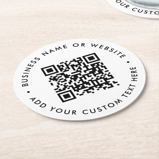 QR Code Onderzetter Set | Aangepaste Website Link  (Gebogen)