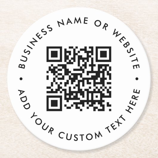 QR Code Onderzetter Set | Aangepaste Website Link (Voorkant)