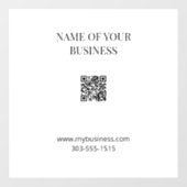 QR-code ondoorzichtig venster Cling Raamsticker (Vel)