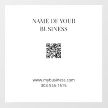 QR-code ondoorzichtig venster Cling