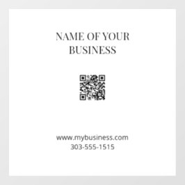 QR-code ondoorzichtig venster Cling Raamsticker