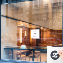 QR-code ondoorzichtig venster Cling Raamsticker