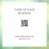 QR-code ondoorzichtig venster Cling Raamsticker (Vel 3)