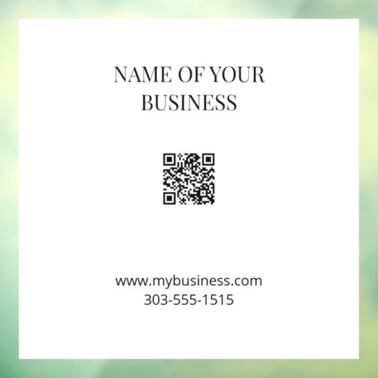 QR-code ondoorzichtig venster Cling Raamsticker (Vel 3)