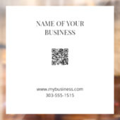 QR-code ondoorzichtig venster Cling Raamsticker (Vel 2)