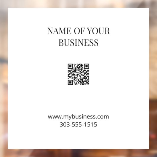 QR-code ondoorzichtig venster Cling Raamsticker (Vel 2)