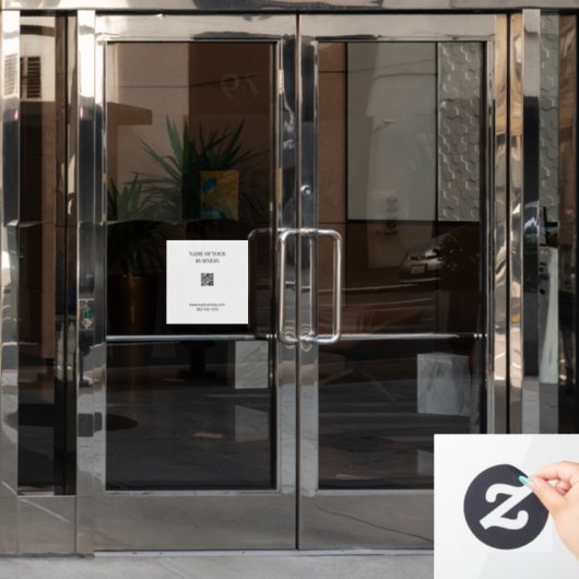 QR-code ondoorzichtig venster Cling Raamsticker (Kantoordeur)