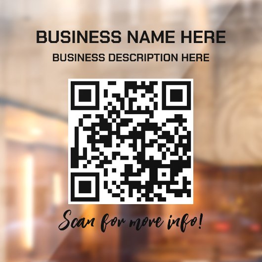 QR-code ondoorzichtig zakelijk auto vrachtwagen ra Raamsticker (Vel 2)