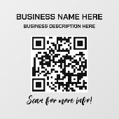 QR-code ondoorzichtig zakelijk auto vrachtwagen ra Raamsticker (Vel)