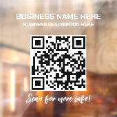 QR Code Ondoorzichtige Bedrijfsautovrachtwagen Raamsticker (Vel 2)