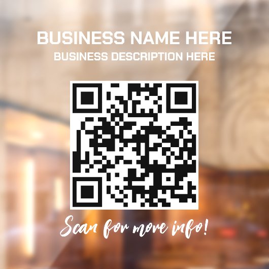 QR Code Ondoorzichtige Bedrijfsautovrachtwagen Raamsticker (Vel 2)