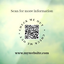 QR-code ondoorzichtige vensterfolie Raamsticker