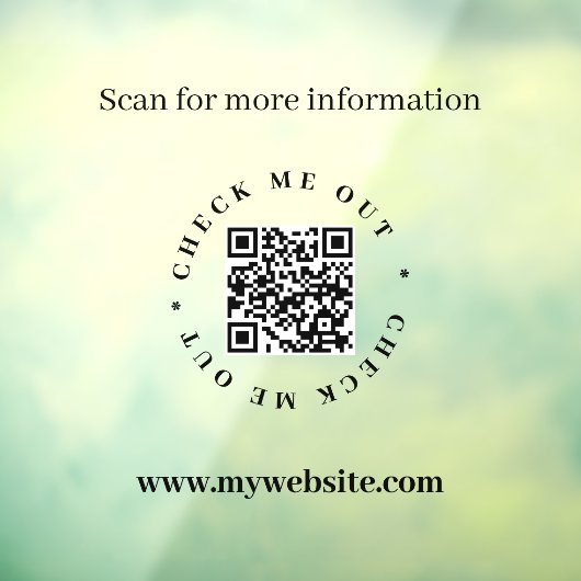 QR-code ondoorzichtige vensterfolie Raamsticker (Vel 3)