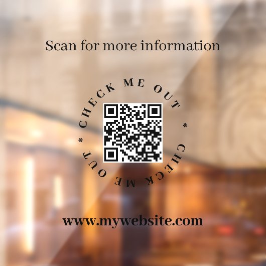 QR-code ondoorzichtige vensterfolie Raamsticker (Vel 2)