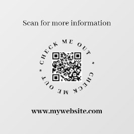 QR-code ondoorzichtige vensterfolie Raamsticker