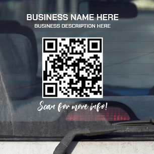 QR-code ondoorzichtige zakelijke auto vrachtwagen Raamsticker