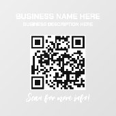 QR-code ondoorzichtige zakelijke auto vrachtwagen Raamsticker (Vel)