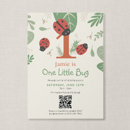 QR Code One Little Bug Lieveheersbeestje Eerste Ve Kaart