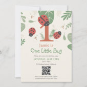 QR Code One Little Bug Lieveheersbeestje Eerste Ve Kaart (Voorkant)
