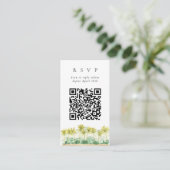 QR Code Online Beach Palm Trees Website RSVP Informatiekaartje (Staand voorkant)