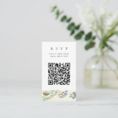 QR-code Online Beach Positano-website RSVP Informatiekaartje (Staand voorkant)