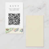 QR-code Online Beach Positano-website RSVP Informatiekaartje (Voorkant / Achterkant)