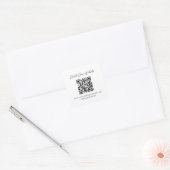 QR-code Online bruiloft Website Vierkante Sticker (Envelop)