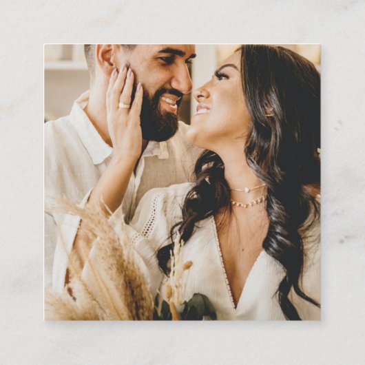 QR-code Online Foto Rsvp Response Kaart Contactkaartje (Achterkant)