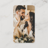 QR Code Online Photo Floral Rsvp Response Card Visitekaartje (Achterkant)