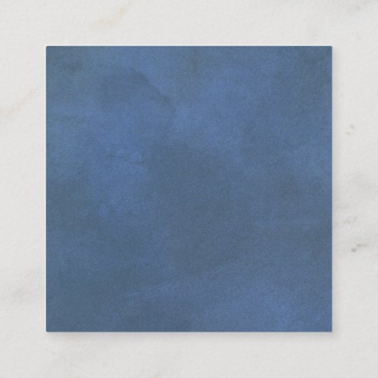 QR-code online RSVP blauwe trouwbehuizing Kaart (Achterkant)