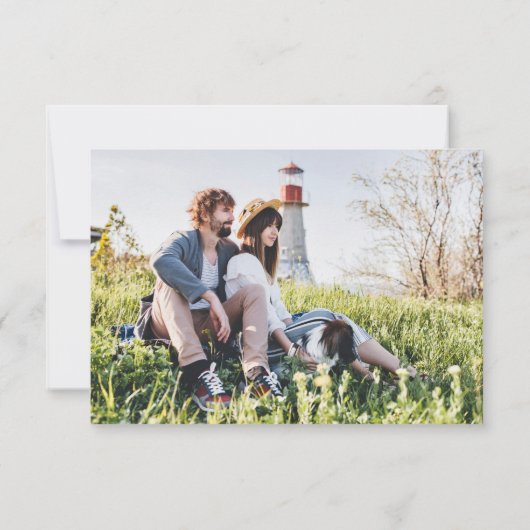 QR Code online RSVP foto tropische bruiloft (Achterkant)