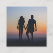 QR-code online RSVP foto zwart-wit bruiloft Informatiekaartje (Achterkant)