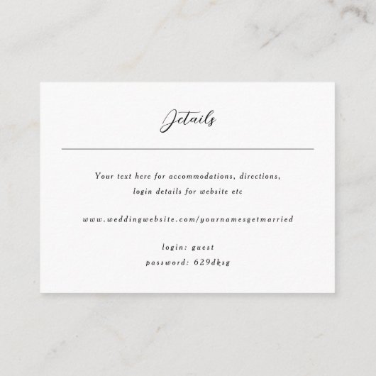 QR-code Online Rsvp Informatiekaartje (Achterkant)