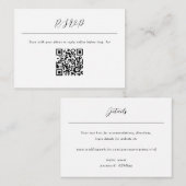 QR-code Online Rsvp Informatiekaartje (Voorkant / Achterkant)