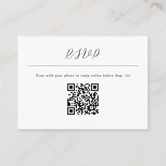 QR-code Online Rsvp Informatiekaartje (Voorkant)