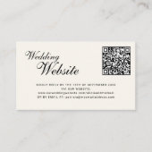 QR-code online RSVP klassieke script website bruil Informatiekaartje (Voorkant)