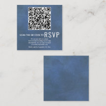 QR-code online RSVP met blauwe bruiloft