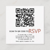 QR-code online RSVP met terracotta bruiloft Informatiekaartje (Voorkant)