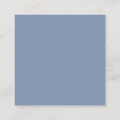 QR-code online RSVP modern dusty blue bruiloft Enc Informatiekaartje (Achterkant)