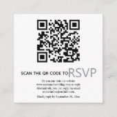 QR-code online RSVP modern grijs huwelijk Informatiekaartje (Voorkant)