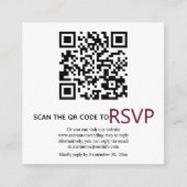 QR-code online RSVP moderne bruine bruiloft Informatiekaartje (Voorkant)