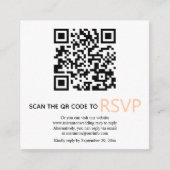 QR-code online RSVP moderne peperbruiloft Informatiekaartje (Voorkant)