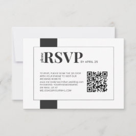 QR Code online RSVP vettige minimale bruiloft