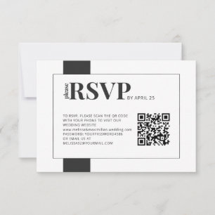 QR Code online RSVP vettige minimale bruiloft