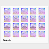 Qr-code Online winkelprogramma's Logo Glitter Vierkante Sticker (Vel)