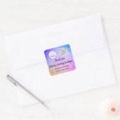Qr-code Online winkelprogramma's Logo Glitter Vierkante Sticker (Envelop)